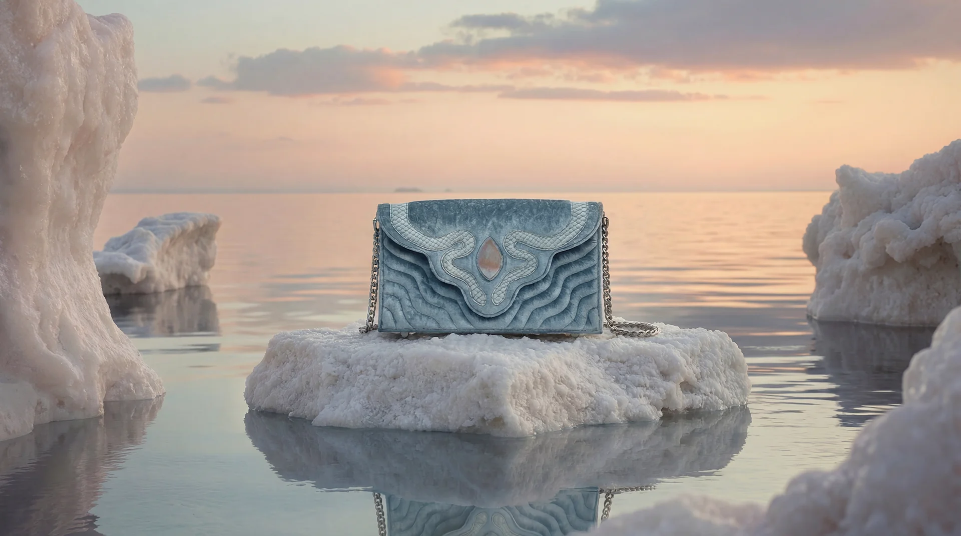 LMS campaign visual, blue bag with shadow